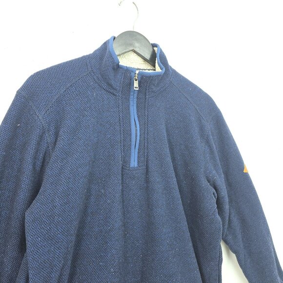 Orvis Men's 1/4 Zip Fleece Lined Men's Medium Pullover Sweater Jumper - Picture 3 of 8